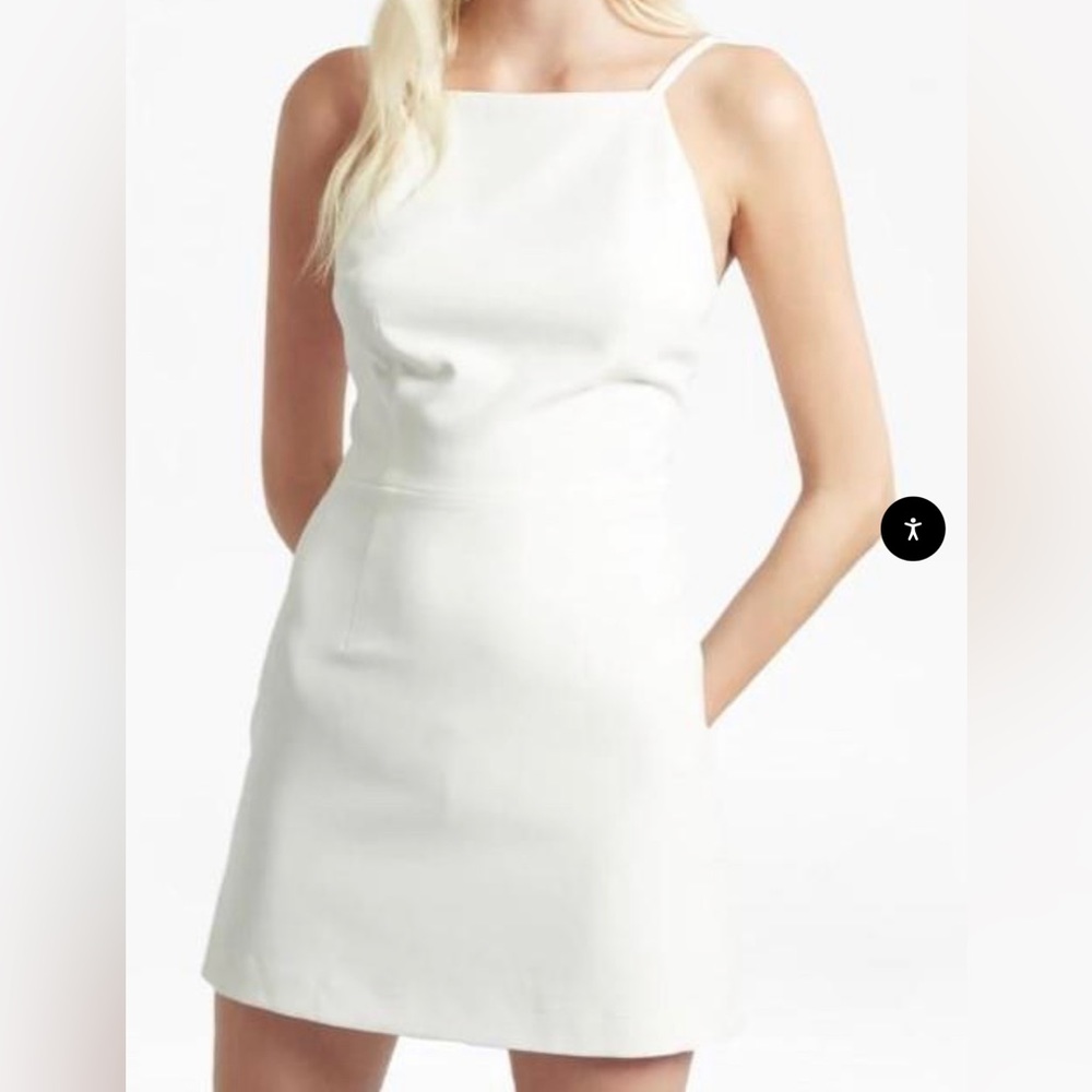 FRENCH CONNECTION WHISPER HIGH NECK MINI DRESS